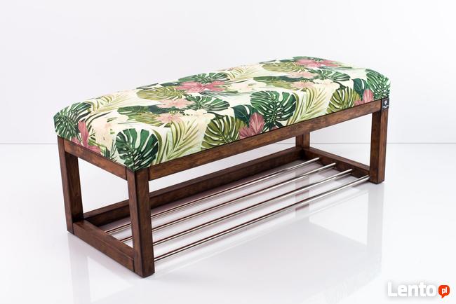 Ławeczka Pufa Tapicerowana Siedzisko Gładkie Tropic 01