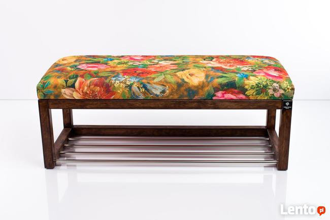 Ławeczka Pufa Tapicerowana Siedzisko Gładkie LEA 534