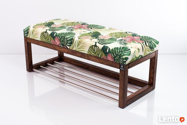 Ławeczka Pufa Tapicerowana Siedzisko Gładkie Tropic 01