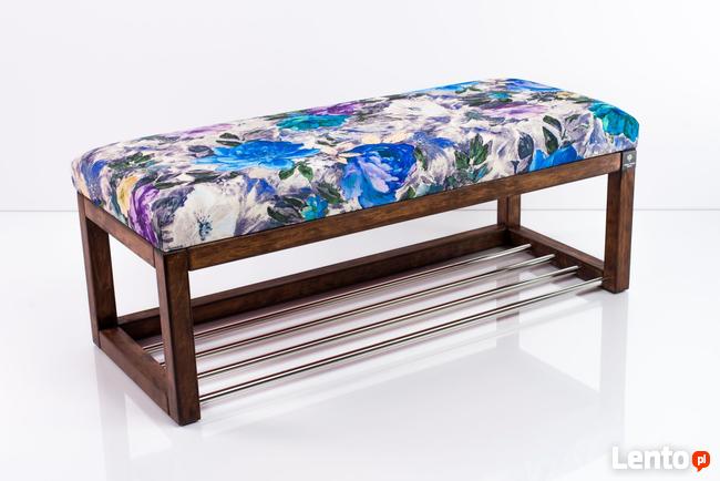 Ławeczka Pufa Tapicerowana Siedzisko Gładkie LEA 535
