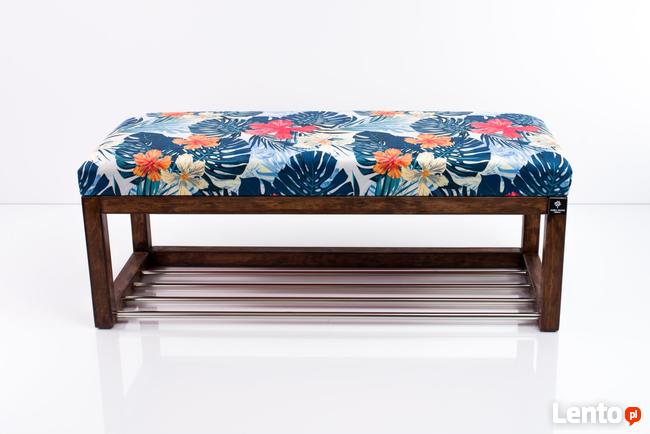Ławeczka Pufa Tapicerowana Siedzisko Gładkie Tropic 03