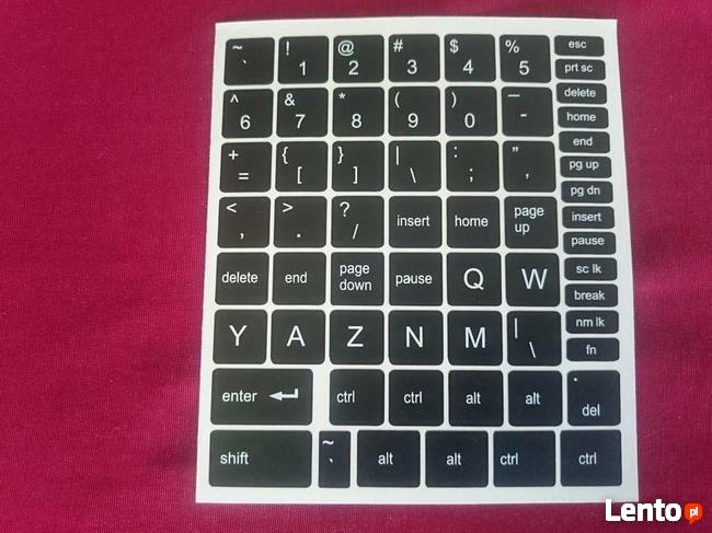 naklejki na klawiaturę, naklejki spolszczające na klawiaturę
