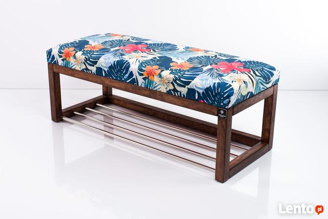 Ławeczka Pufa Tapicerowana Siedzisko Gładkie Tropic 03