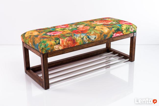 Ławeczka Pufa Tapicerowana Siedzisko Gładkie LEA 534