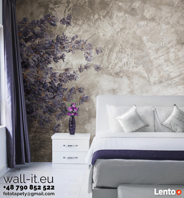 Fototapeta ścianna do sypialni Lawenda Fototapety beton
