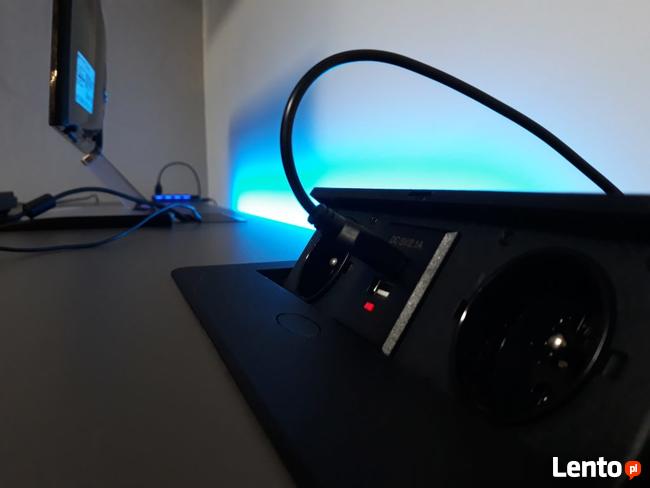 Biurko Gamingowe LED komputerowe dla gracza USB3.0 Darmowa d