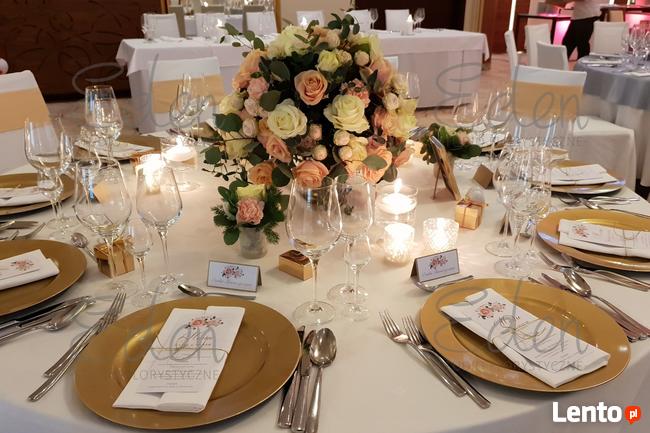 Wiązanki ślubne , dekoracje weselne sal, kościołów