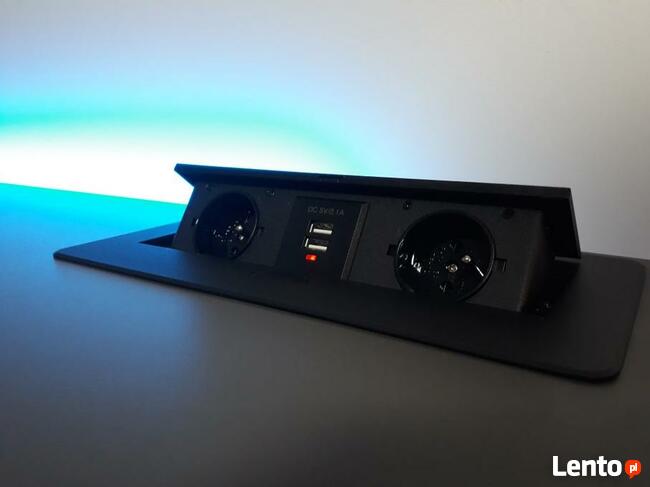 Biurko Gamingowe Pro Gamer LED blat 38mm! Usb 3.0 Dostawa 0z
