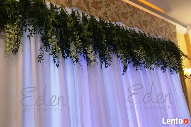 Wiązanki ślubne , dekoracje weselne sal, kościołów
