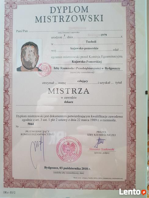 Ucznia na praktyczną naukę w zawodzie dekarz- cieśla przyjmę