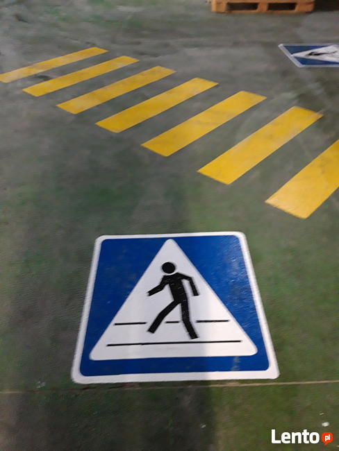 Malowanie linii, pasów, symboli bhp.