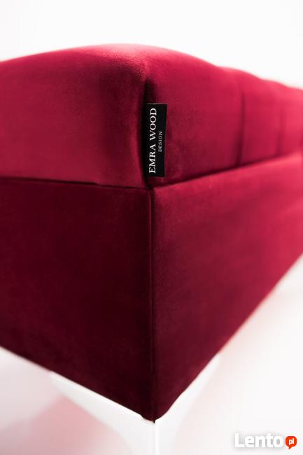 Kufer Pikowany Bordowy Guzik Tapicerowany/Kryształ Q-1