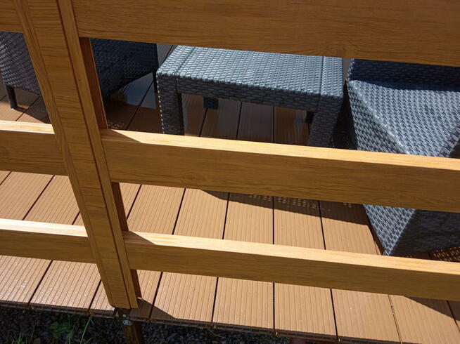 NOWOCZESNE Panele ogrodzeniowe ze stali w kolorze DREWNA - b