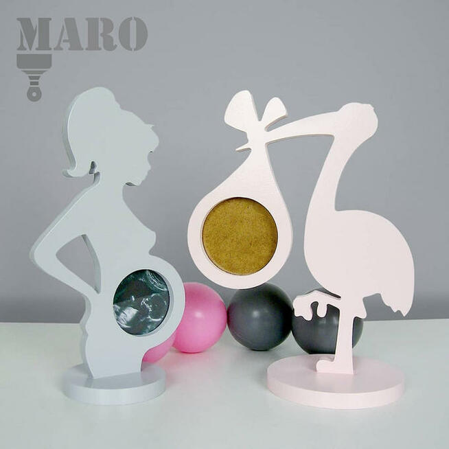 Ramka na zdjęcie usg, ramka na usg, kobieta, bocian