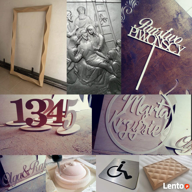 Frezowanie, wycinanie CNC sklejki, MDF, drewna