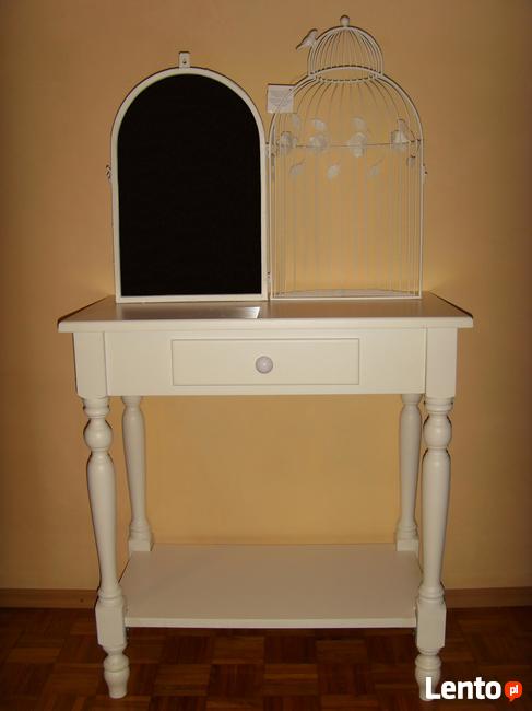 LUSTRO W KSZTAŁCIE KLATKI BIAŁE I RÓŻOWE, NOWE, DEKORACJA