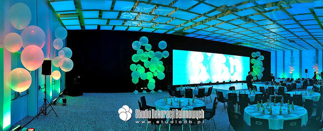 Dekoracje balonowe Warszawa - bramy balonowe, balony z helem