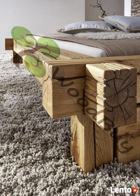 Stylowe Łóżko dębowe z litego drewna 180x200 cm!