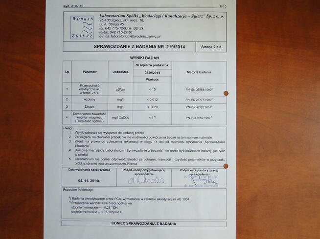 woda demineralizowana 1000 L