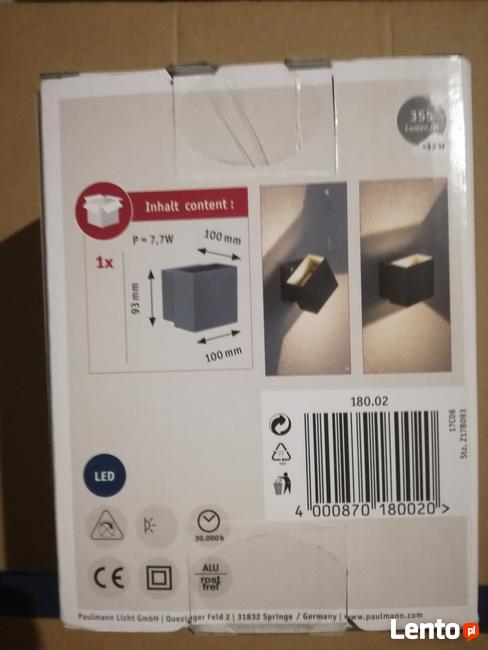 Lampa ścienna Paulmann Cybo LED 2x3W IP65.