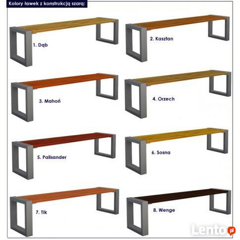ŁAWKA MIEJSKA NORIN 3X GRAY 180CM - 8 KOLORÓW