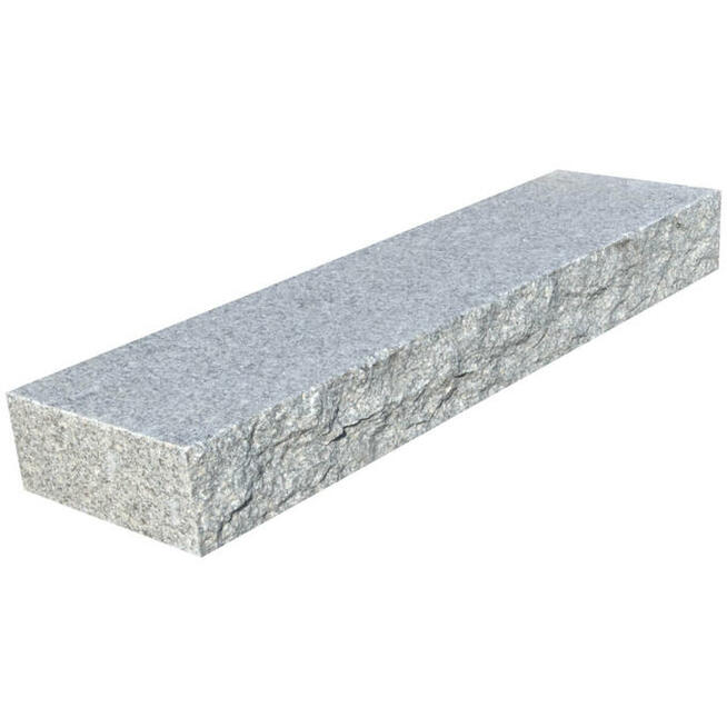 Stopień Blok granitowy G602 łupany i płomieniowany 130x35x15