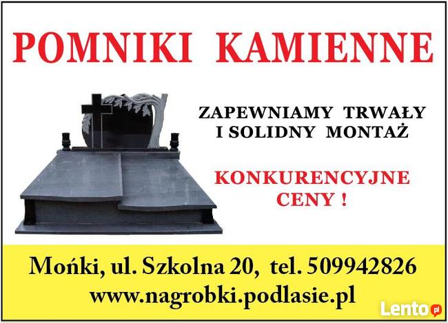 Nagrobki kamienne - Tanio
