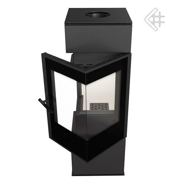 piec THOR narożny wolnostojący koza z boczną szybą 8kw