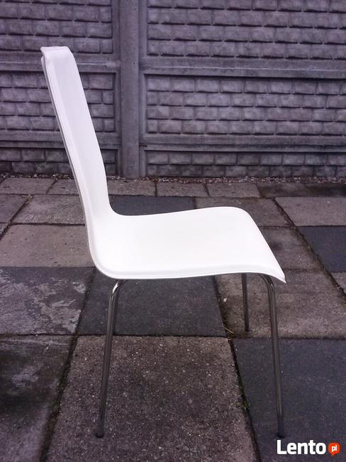 Krzesło białe skóropodobne, 1 szt., 55 zł do biura, domu.