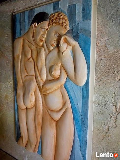 Płaskorzeźba gipsowa - Panel 3D