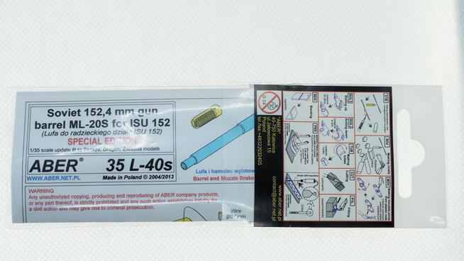 1:35 Lufa 152,4 mm do ISU-152 35L-40s Edycja SPECJALNA