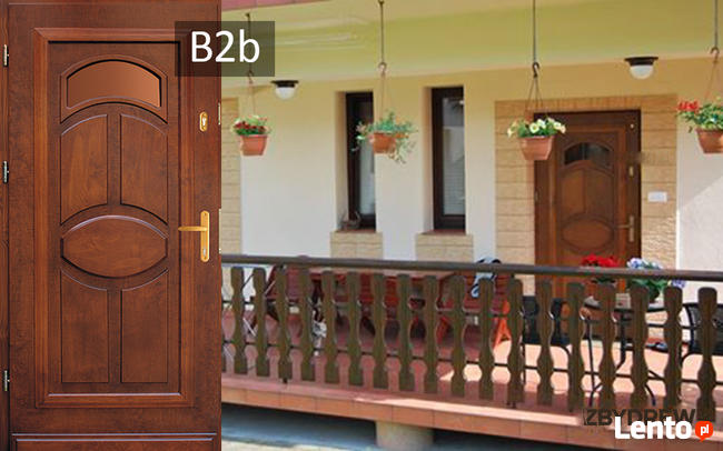 Drzwi drewniane ocieplane ZEWNĘTRZNE solidne ZBYDREW