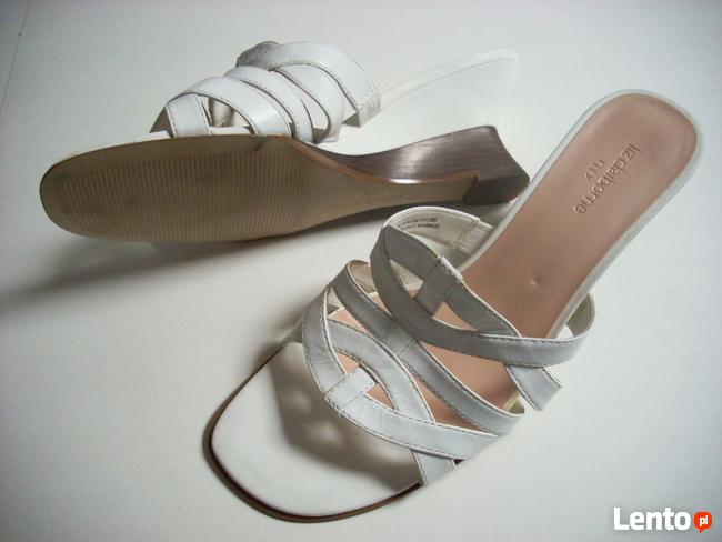 liz claiborne Buty Klapki białe Skóra Nowe 40