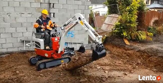 mini koparka minikoparka usługi koparką