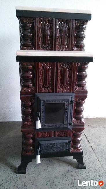 Piec kaflowy, przenośny 4K+M+S brąz