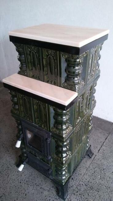 Piec kaflowy, przenośny 4K+M+S zielony