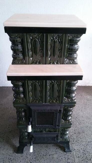 Piec kaflowy, przenośny 4K+M+S zielony