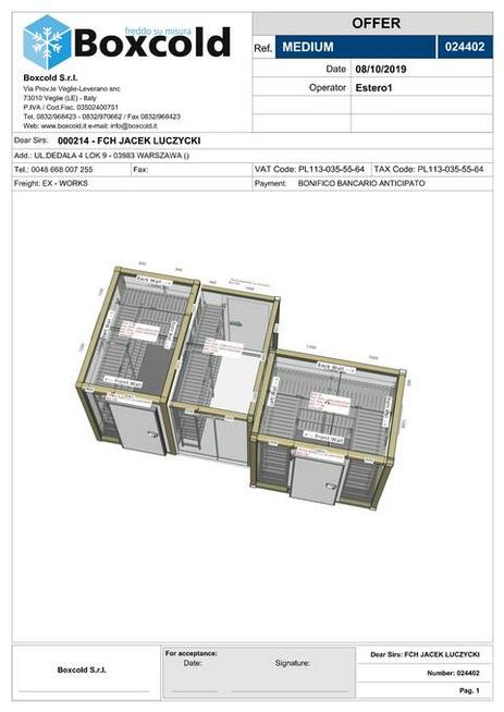 komory chłodnicze i mroźnicze na wymiar