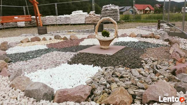 Grys granitowy kamień ozdobny kruszywo ozdobne kora kamienna