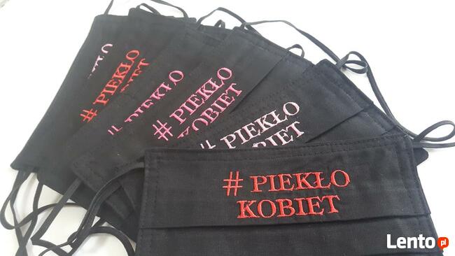 Maseczki z haftem HAFT logo Twój napis personalizowane baweł