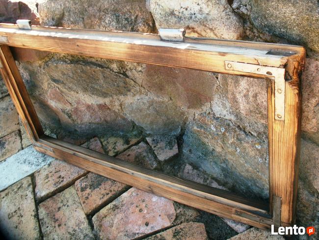 Stare okno rama retro loft lustro, zdjęcia 86x44