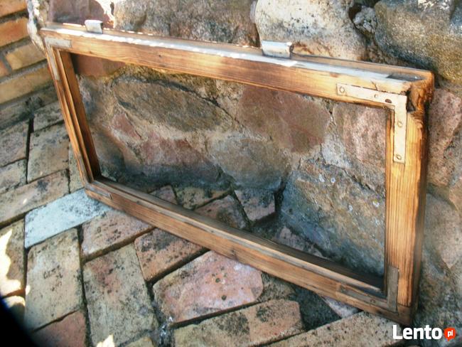 Stare okno rama retro loft lustro, zdjęcia 86x44