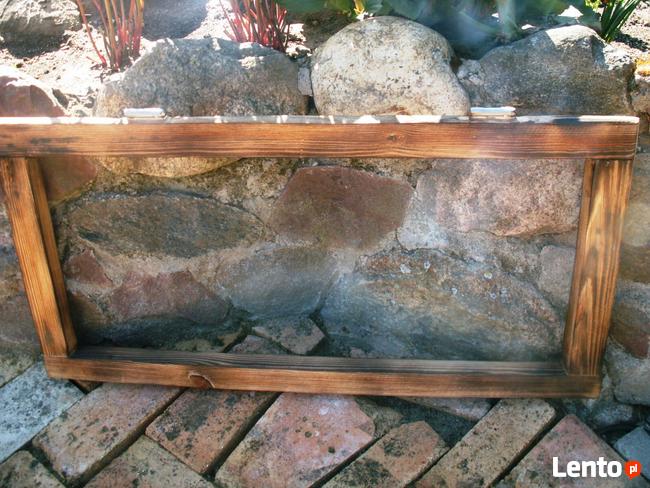 Stare okno rama retro loft lustro, zdjęcia 86x44