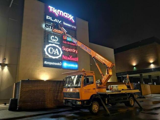 Podnośnik koszowy Zwyżka 20,25,30,35,42m Usługi