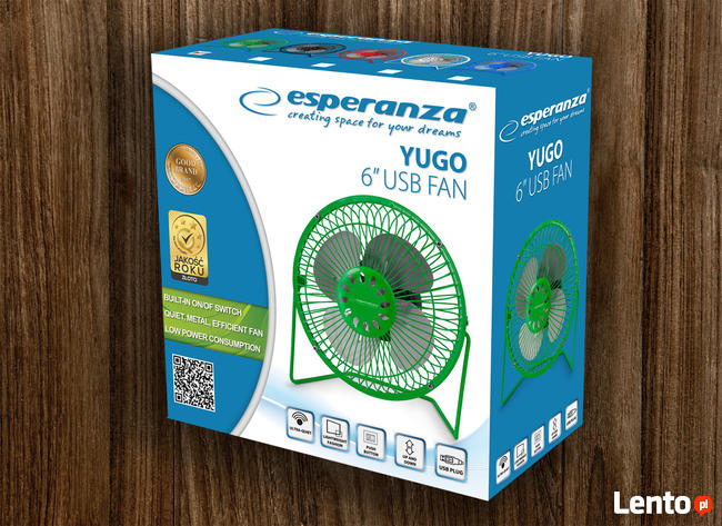 WENTYLATOR WIATRAK biurkowy stołowy mini ESPERANZA Poznań