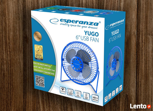 WENTYLATOR WIATRAK biurkowy stołowy mini ESPERANZA Poznań