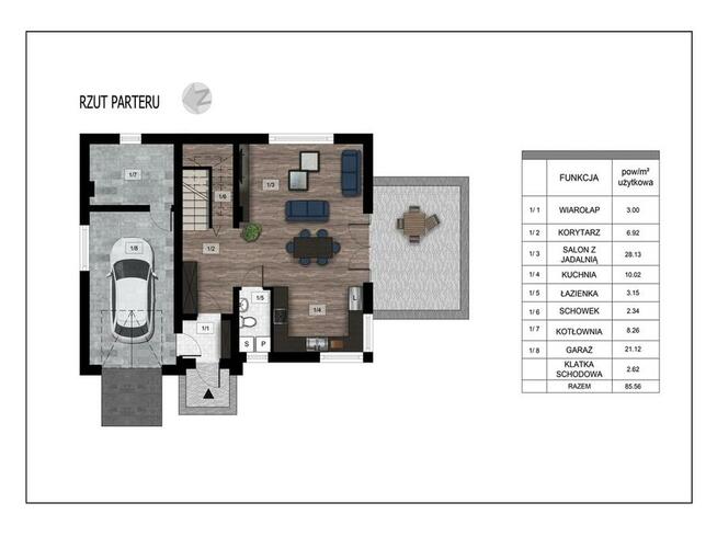 Sprzedam nowy DOM WOLNO STOJĄCY - Porosły przy BIEDRONCE