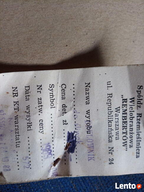 REMBERTÓW Nowa 1989 PRL Drylownica do śliwek opakow metka