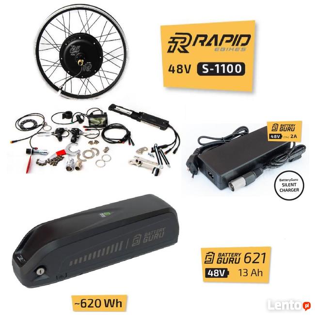 Zestaw do konwersji roweru 1000W 48V , BAT 17,5 Ah Elektryk