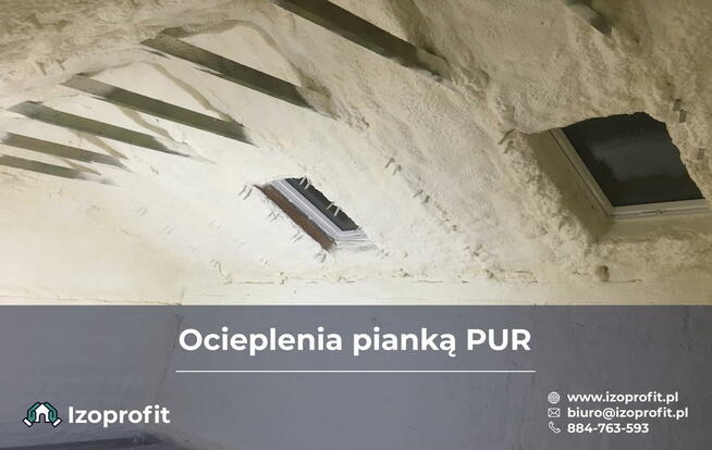 Ocieplenia poddaszy pianą PUR